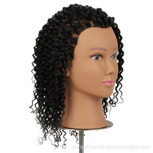 100% real human  afro hair training mannequins head with long length afro hair